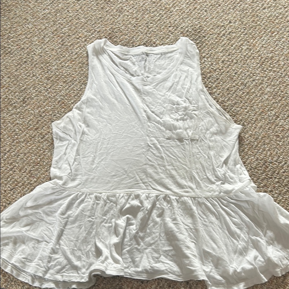 AE White Sleeveless Women's Tank Top